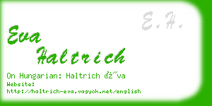 eva haltrich business card